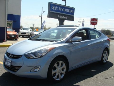 Blue Sky Metallic Hyundai Elantra GLS.  Click to enlarge.