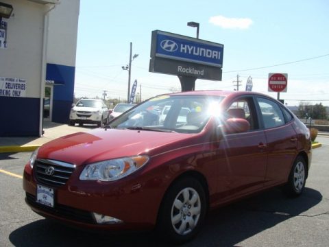 Apple Red Pearl Hyundai Elantra GLS Sedan.  Click to enlarge.