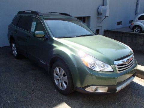 Cypress Green Pearl Subaru Outback 2.5i Limited Wagon.  Click to enlarge.