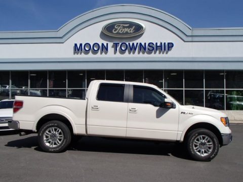 White Sand Tri Coat Metallic Ford F150 Lariat SuperCrew 4x4.  Click to enlarge.