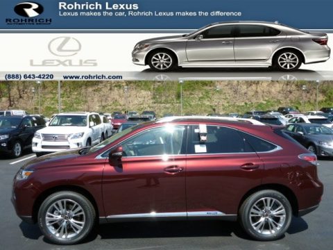 Claret Red Mica Lexus RX 450h AWD.  Click to enlarge.