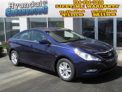 Indigo Night Blue Hyundai Sonata GLS.  Click to enlarge.