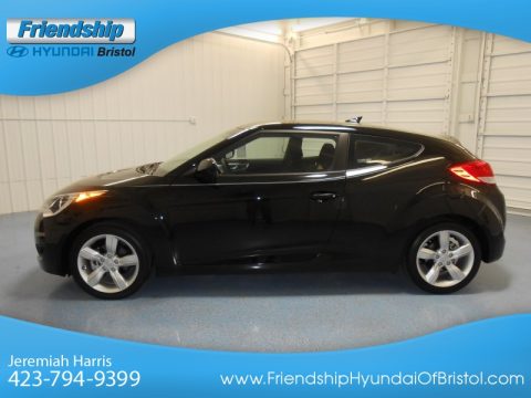 Ultra Black Hyundai Veloster .  Click to enlarge.