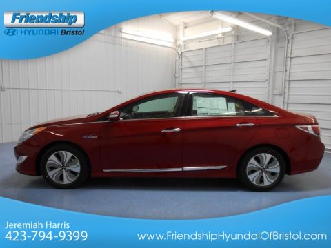 Venetian Red Pearl Hyundai Sonata Hybrid Limited.  Click to enlarge.