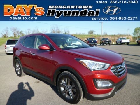 Serrano Red Hyundai Santa Fe Sport.  Click to enlarge.
