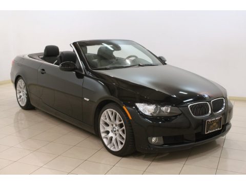 Jet Black BMW 3 Series 328i Convertible.  Click to enlarge.