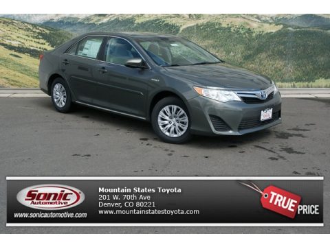 Cypress Green Metallic Toyota Camry Hybrid LE.  Click to enlarge.