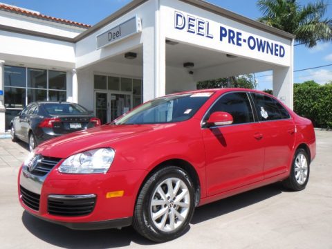 Salsa Red Volkswagen Jetta SE Sedan.  Click to enlarge.