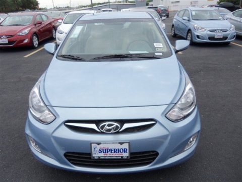 Clearwater Blue Hyundai Accent GLS 4 Door.  Click to enlarge.
