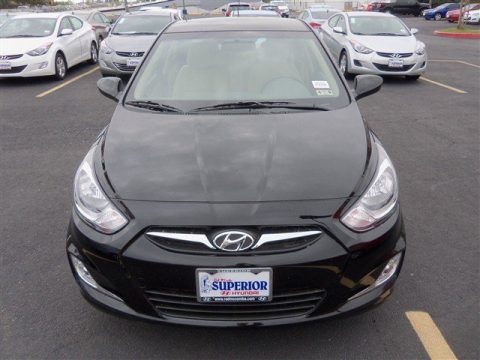 Ultra Black Hyundai Accent GLS 4 Door.  Click to enlarge.