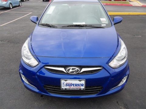 Marathon Blue Hyundai Accent GLS 4 Door.  Click to enlarge.