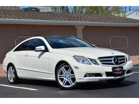 Diamond White Metallic Mercedes-Benz E 350 Coupe.  Click to enlarge.