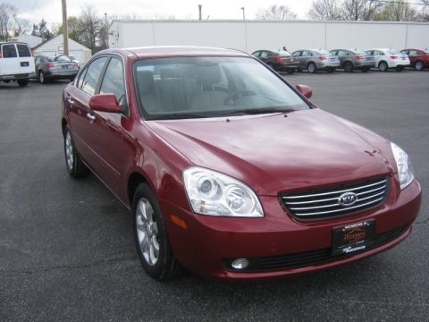 Ruby Red Kia Optima EX V6.  Click to enlarge.