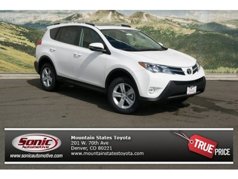 Super White Toyota RAV4 XLE AWD.  Click to enlarge.