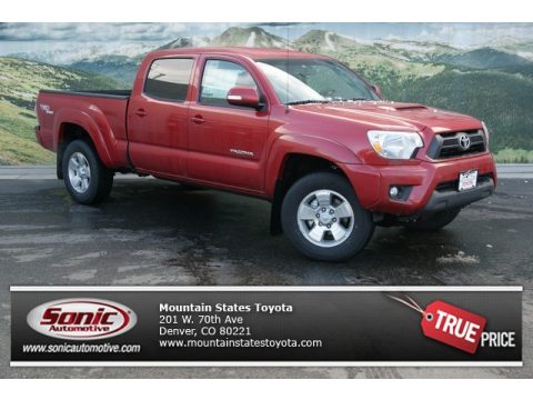 Barcelona Red Metallic Toyota Tacoma V6 SR5 Double Cab 4x4.  Click to enlarge.