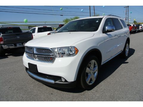 Bright White Dodge Durango Citadel AWD.  Click to enlarge.