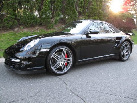 Black Porsche 911 Turbo Cabriolet.  Click to enlarge.