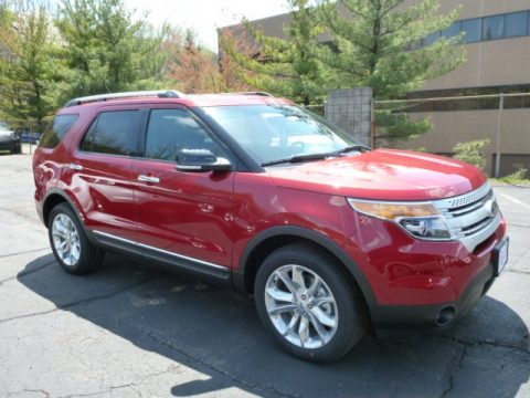 Ruby Red Metallic Ford Explorer XLT 4WD.  Click to enlarge.