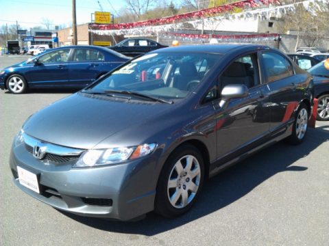 Polished Metal Metallic Honda Civic LX Sedan.  Click to enlarge.