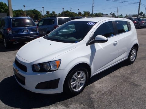 Summit White Chevrolet Sonic LT Hatch.  Click to enlarge.