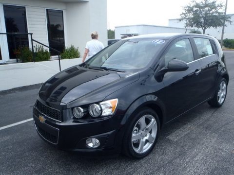 Black Granite Metallic Chevrolet Sonic LTZ Hatch.  Click to enlarge.