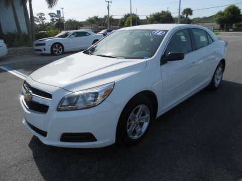 Summit White Chevrolet Malibu LS.  Click to enlarge.