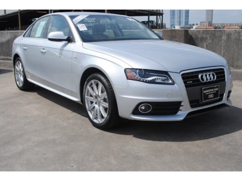Ice Silver Metallic Audi A4 2.0T quattro Sedan.  Click to enlarge.