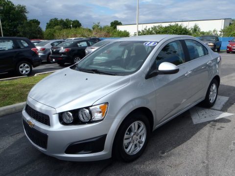 Silver Ice Metallic Chevrolet Sonic LT Sedan.  Click to enlarge.