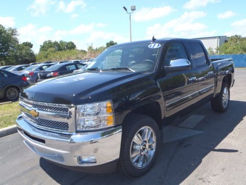 Black Chevrolet Silverado 1500 LT Crew Cab.  Click to enlarge.