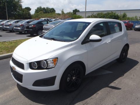 Summit White Chevrolet Sonic LT Hatch.  Click to enlarge.