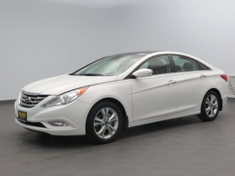 Shimmering White Hyundai Sonata Limited.  Click to enlarge.