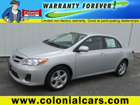 Classic Silver Metallic Toyota Corolla LE.  Click to enlarge.