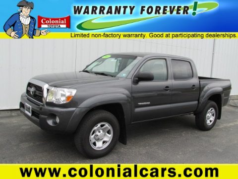 Magnetic Gray Metallic Toyota Tacoma V6 SR5 Double Cab 4x4.  Click to enlarge.