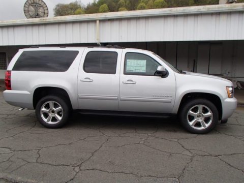 Silver Ice Metallic Chevrolet Suburban LT 4x4.  Click to enlarge.