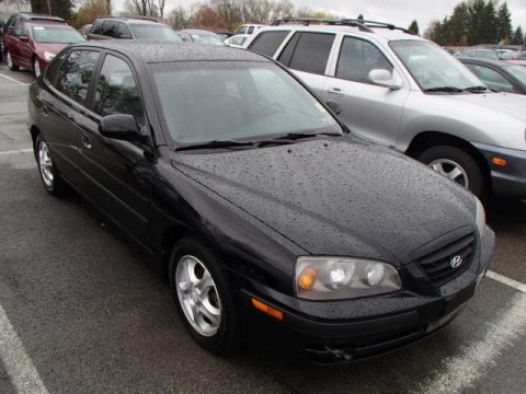 Ebony Black Hyundai Elantra GLS Hatchback.  Click to enlarge.