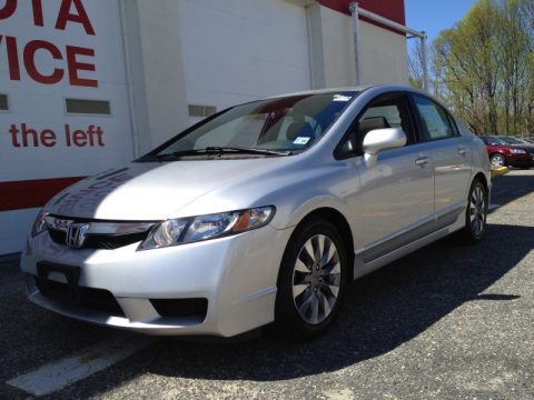 Alabaster Silver Metallic Honda Civic EX Sedan.  Click to enlarge.