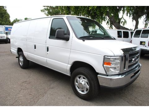 Oxford White Ford E Series Van E350 Super Duty Commericial Extended.  Click to enlarge.