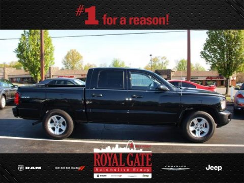 Brilliant Black Crystal Pearl Dodge Dakota Big Horn Crew Cab 4x4.  Click to enlarge.