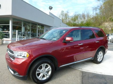 Deep Cherry Red Crystal Pearl Dodge Durango Crew AWD.  Click to enlarge.