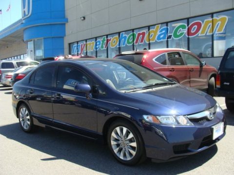 Royal Blue Pearl Honda Civic EX Sedan.  Click to enlarge.