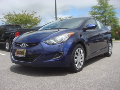 Indigo Night Blue Hyundai Elantra GLS.  Click to enlarge.