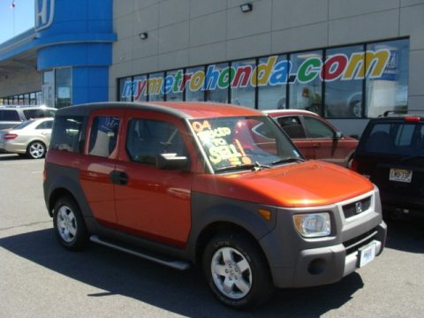 Sunset Orange Pearl Honda Element EX AWD.  Click to enlarge.