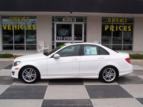 Polar White Mercedes-Benz C 250 Sport.  Click to enlarge.