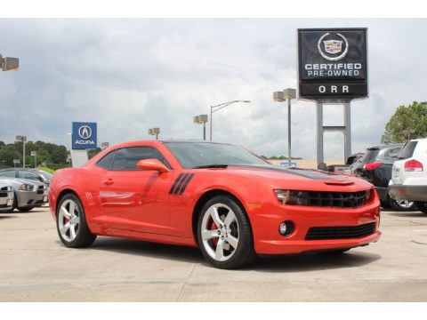 Inferno Orange Metallic Chevrolet Camaro SS Coupe.  Click to enlarge.