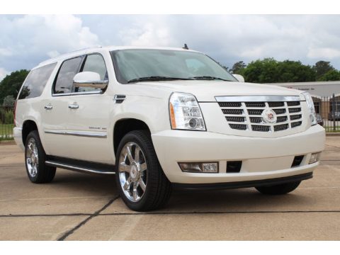 White Diamond Tricoat Cadillac Escalade ESV Luxury.  Click to enlarge.