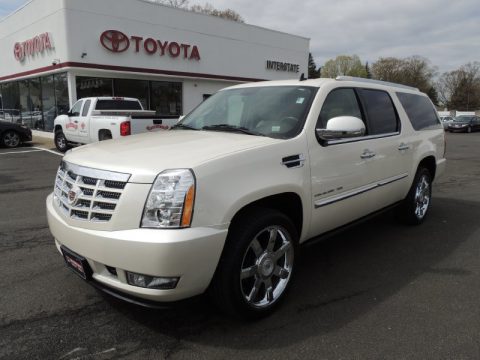 White Diamond Cadillac Escalade ESV Premium AWD.  Click to enlarge.