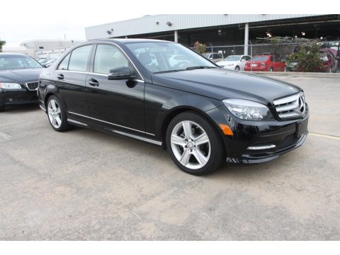 Black Mercedes-Benz C 300 Sport.  Click to enlarge.