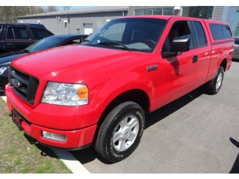 Bright Red Ford F150 STX SuperCab 4x4.  Click to enlarge.