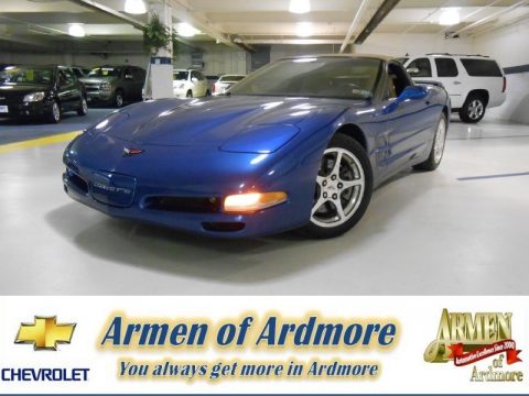 Electron Blue Metallic Chevrolet Corvette Convertible.  Click to enlarge.