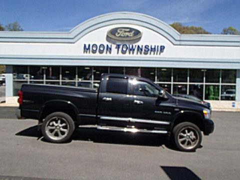 Brilliant Black Crystal Pearl Dodge Ram 1500 Laramie Quad Cab 4x4.  Click to enlarge.